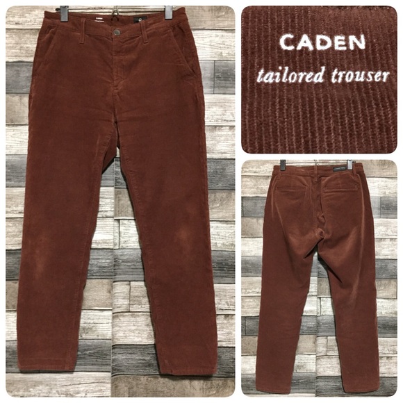 Ag Caden Tailored Trouser Corduroy Pants Women’s 27R Brown (Inseam 27) - Picture 1 of 10